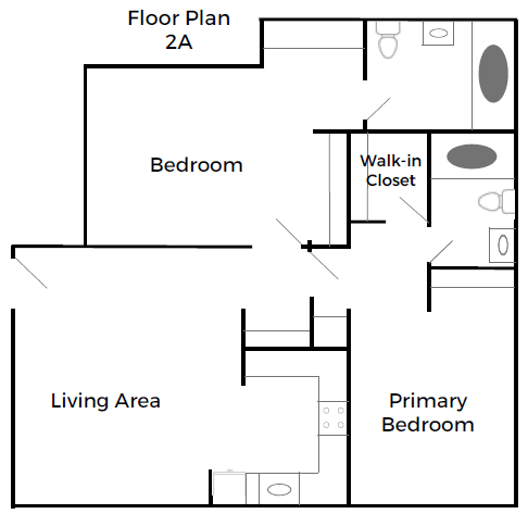 Floor Plan  Two Bedroom A