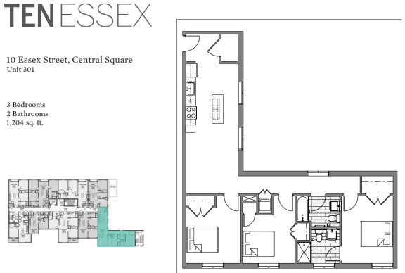 Floor Plan  3 Beds / 2 Bath