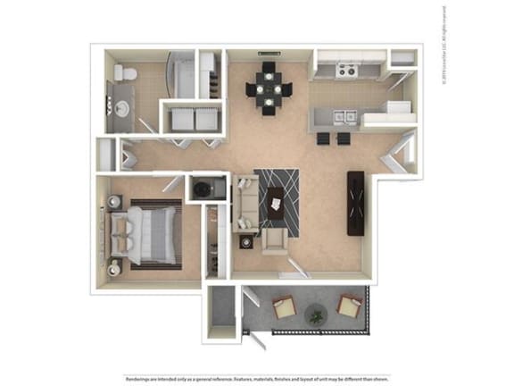 Floor Plan  1 BEDROOM 1 BATHROOM