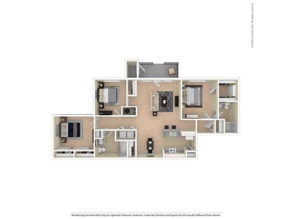 Floor Plan  3 BEDROOM 2 BATHROOM