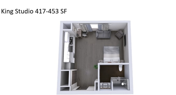 Floor Plan  King Studio Accessible