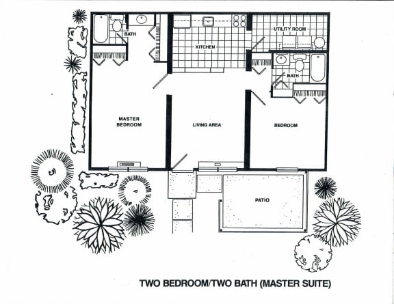 Floor Plan  2 Bed 2 Bath