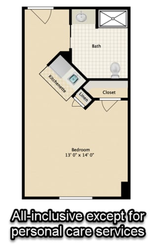 Floor Plan  a floor plan of a small house with a bedroom and a bathroom