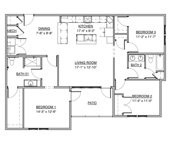 Floor Plan  a floor plan of a house