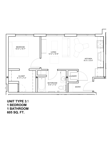 Floor Plan  1 Bed
