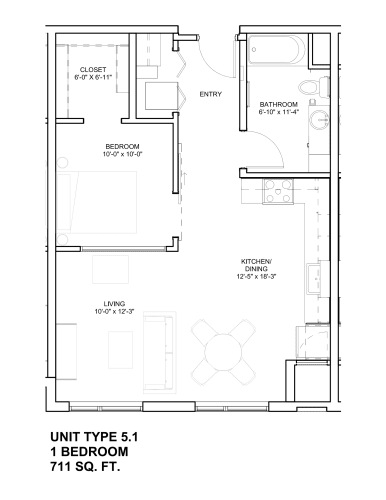 Floor Plan  1 Bed