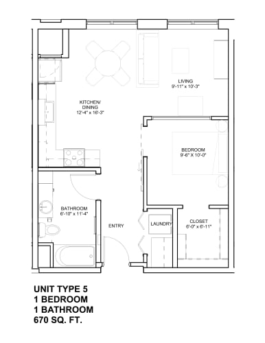 Floor Plan  1 Bed