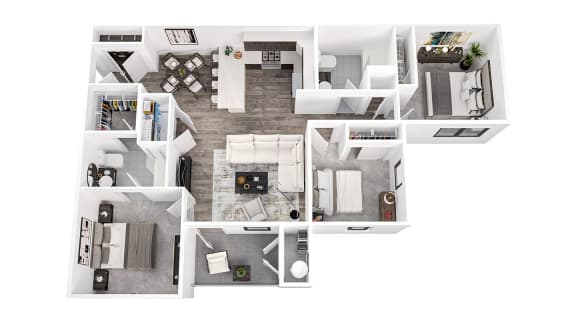 Floor Plan  3 bed Floor Plan at Union at Wiley, Cedar Rapids, 52404