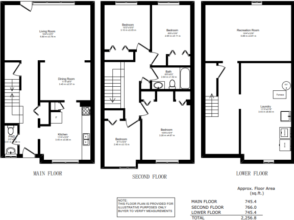 Floor Plan  three floor plan of a house with different floors
