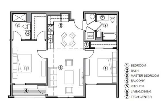Floor Plan  2x2a