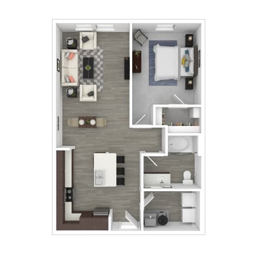 Floor Plan  a floor plan of a one bedroom apartment azalea bay apartments