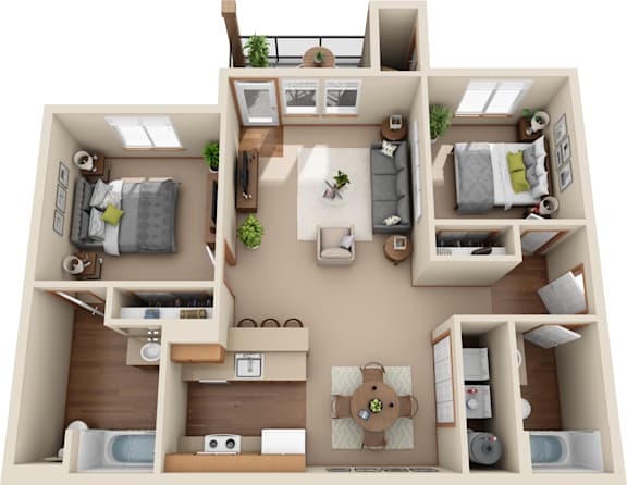 Floor Plan  2 Bedroom floor plan image