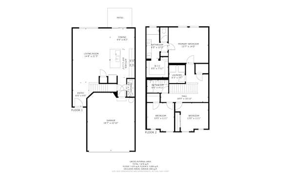 Floor Plan  3/2.5 1678 sqft