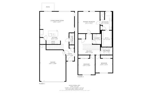 Floor Plan  3/2.5 1811 sqft