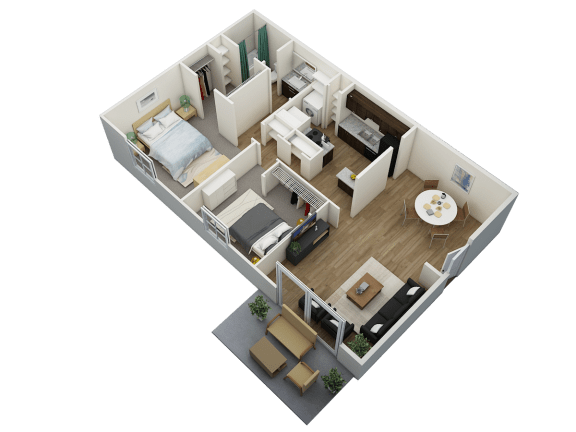 Floor Plan  bedroom floor plan an illustration of the lasalle apartments in lasalle, oh