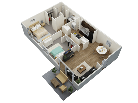 Floor Plan  bedroom floor plan an illustration of the lasalle apartments in lasalle, oh