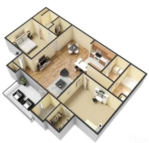 Floor Plan  a floor plan of a house with a bedroom and a living room
