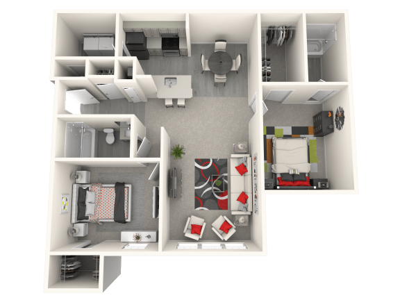 Floor Plan  bedroom floor plan an open concept layout with a large closet and a balcony