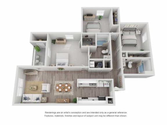 Floor Plan  a 1 bedroom floor plan  villas at spring creek