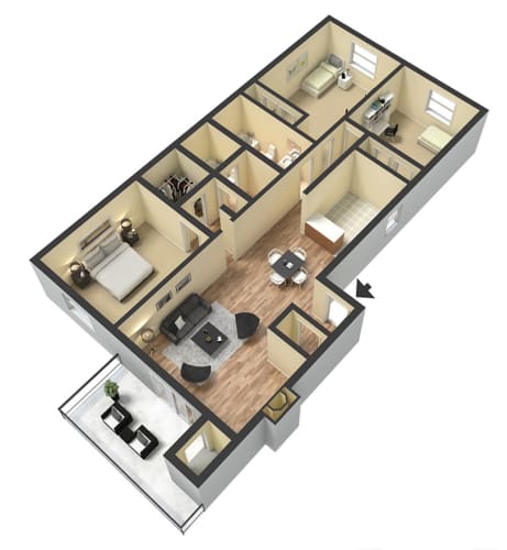 Floor Plan  the oyster 5000 apartment for rent in atlanta, ga