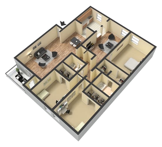 Floor Plan  the hayes 3 bedroom floor plan