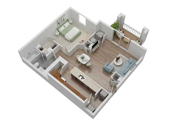 Floor Plan  bedroom floor plan an open plan layout with a bed a desk and a fireplace