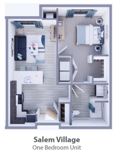 Floor Plan  One Bedroom floor plan