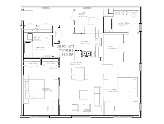 Floor Plan  a floor plan of a house with a bedroom and a living room