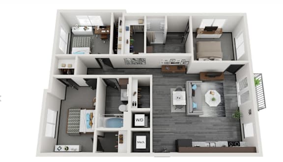 Sunstone Fox Ridge Studio, 1, 2 and 3 Bedroom Apartments in Raymore, MO | Lofts at Fox Ridge