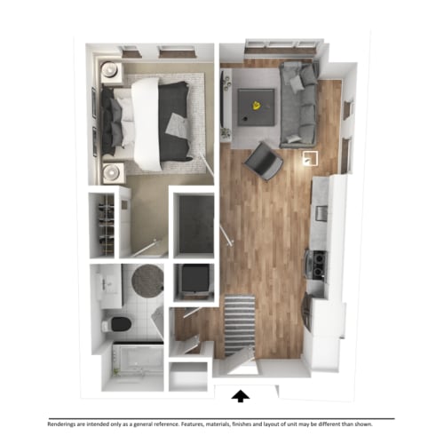 Floor Plan  1 Bedroom Floor Plan - C1