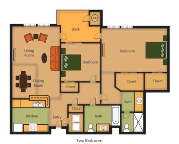 Floor Plan  a floor plan of a house with roommates