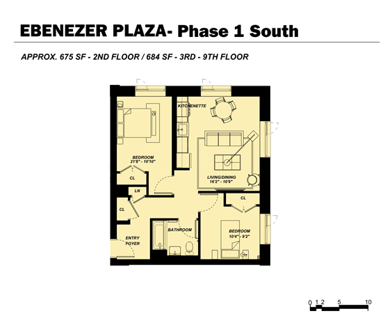 Floor Plan  A floor plan for a property located at Ebenzer Plaza - Phase 1 South.