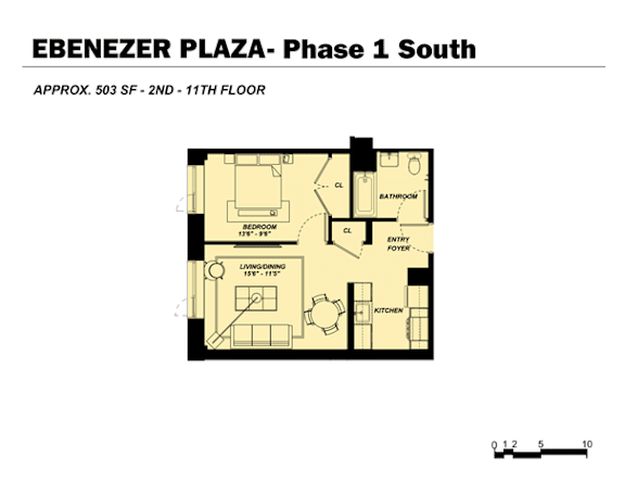 Floor Plan  A floor plan for a 117th floor of a building.