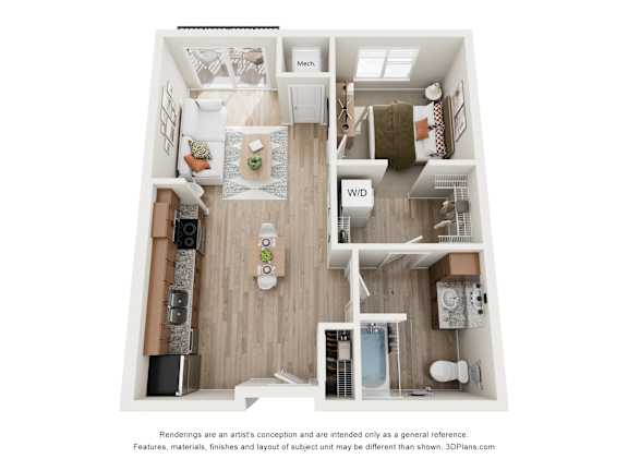 Floor Plan  Outlook - 60% AMI (BLDG II)