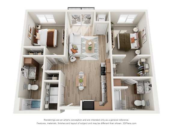 Floor Plan  Ascent - 60% AMI (BLDG II)