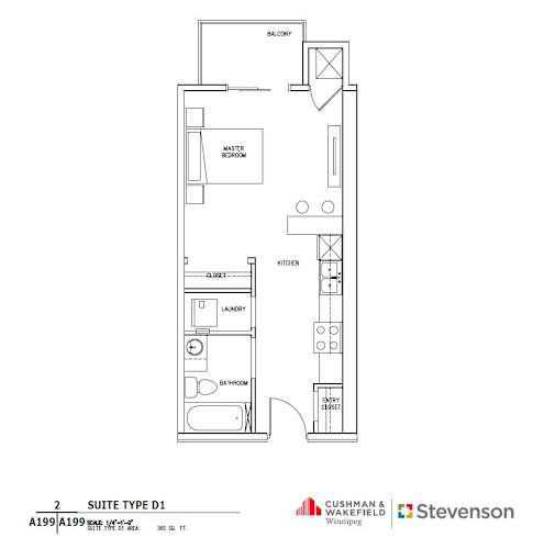 Floor Plan  the floor plan of suite type d1