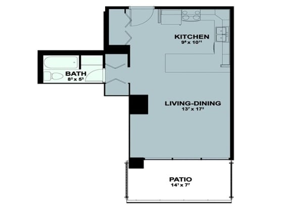 Floor Plan  the floor plan of a small house with a bedroom and a living room
