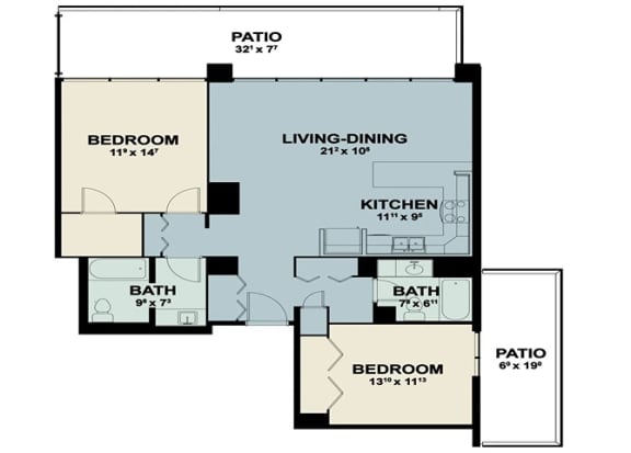 Floor Plan  a floor plan of a house with a bedroom and a living room