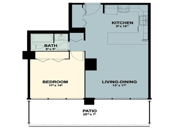 Floor Plan  the floor plan of a small house with a bedroom and a living room