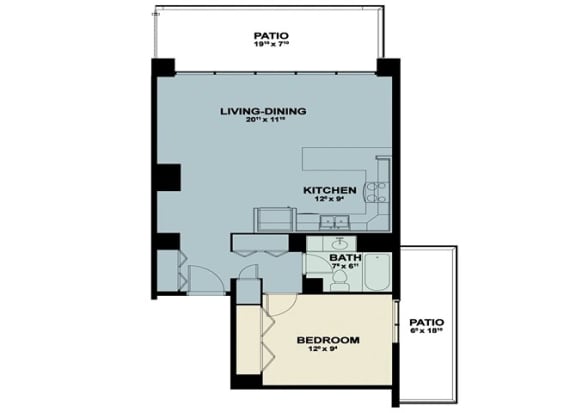 Floor Plan  the floor plan of a 2103 sq ft apartment