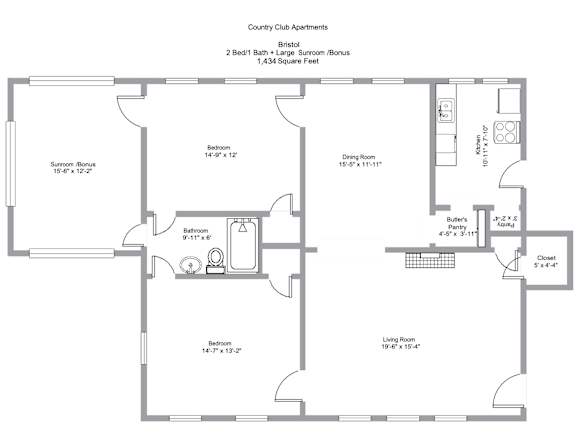 Floor Plan  a floor plan of a house with an open floor plan with a bedroom and a