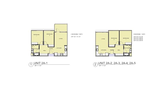 Floor Plan  Two floor plan of a residential building.