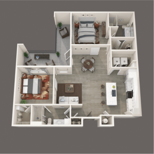 Floor Plan  B2 Floor Plan at Creekside at Grand Prairie, Texas, 75052