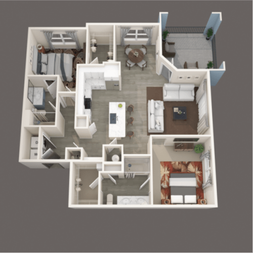 Floor Plan  B3 Floor Plan at Creekside at Grand Prairie, Texas