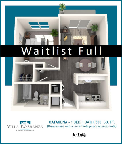 Floor Plan  1 Bedroom Apartment