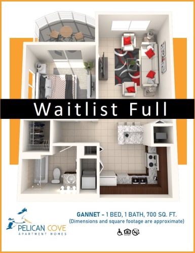 Floor Plan  1 Bedroom Apartment
