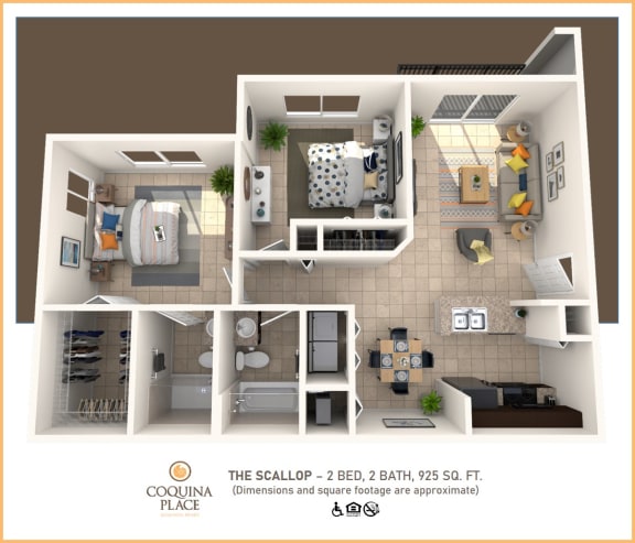 Floor Plan  2 Bedroom Apartment