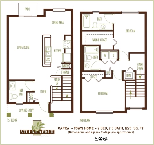 Floor Plan  two floor plan of a house with two bedrooms and a living room