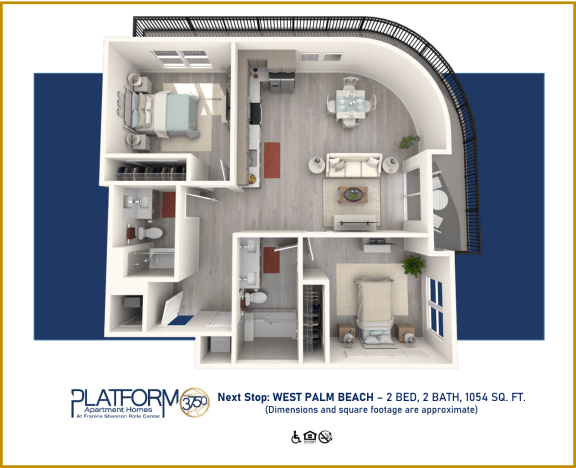 Floor Plan  2 Bedroom Apartment
