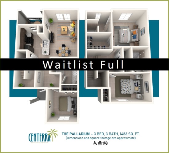 Floor Plan  3 Bedroom Apartment